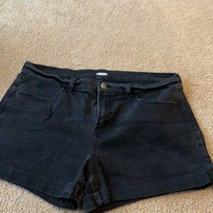 Good wash of black denim shorts